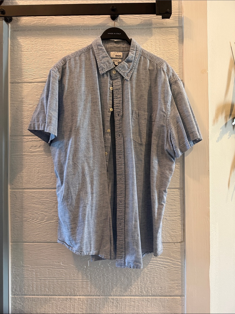 Sonoma Light Blue Short Sleeve Button-Down Shirt